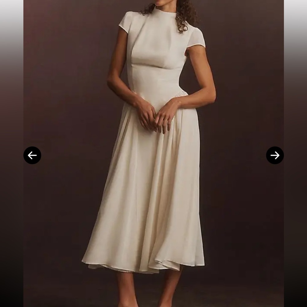 Reformation Maven dress in Fior de latte color - Picture 2 of 7